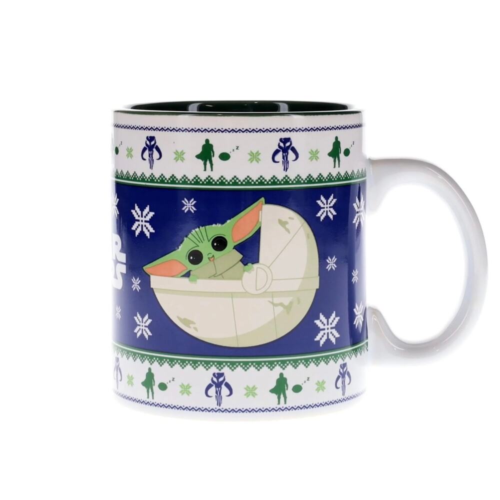 NWT Disney Lucasfilm Star Wars Grogu Christmas Sweater Mug 20oz Baby Yoda Mug
